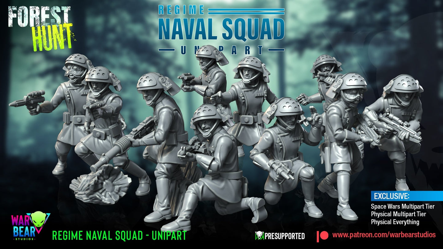 Forest Hunt Regime Naval Unit | Warbear Studios 28mm SciFi Wargaming Miniatures Role Playing Miniatures