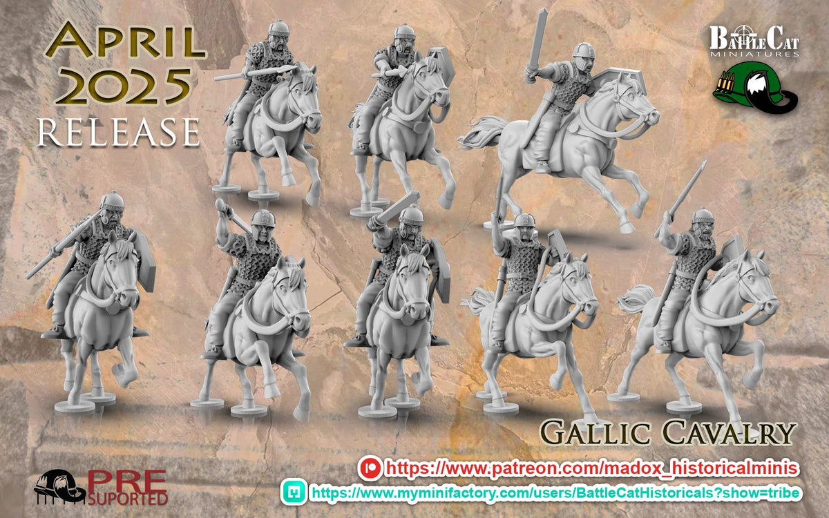 Gallic Cavalry | Battlecat 28mm Historical Wargaming Miniatures Role Playing Miniatures
