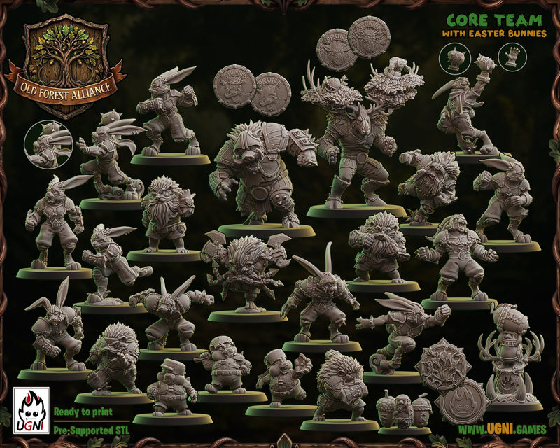 Old Forest Alliance Fantasy Football Team | Ugni Miniatures