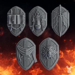 Pactum Aeturnum Knight Shields | DakkaDakka.store Grimdark Wargaming Miniatures