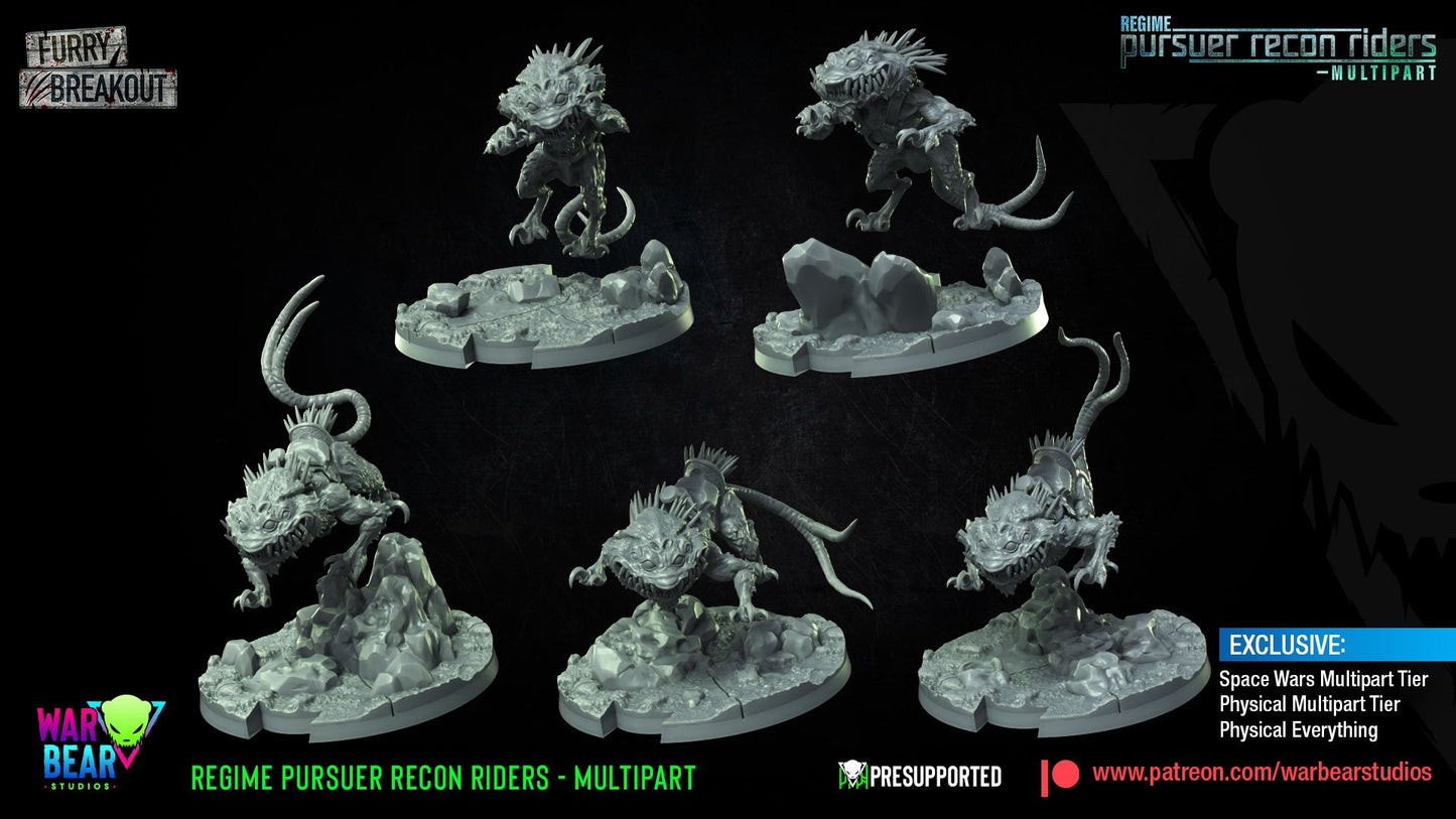 Breakout Regime Pursuer Recon Riders Build Kit | Warbear Studios 28mm SciFi Wargaming Miniatures Role Playing Miniatures