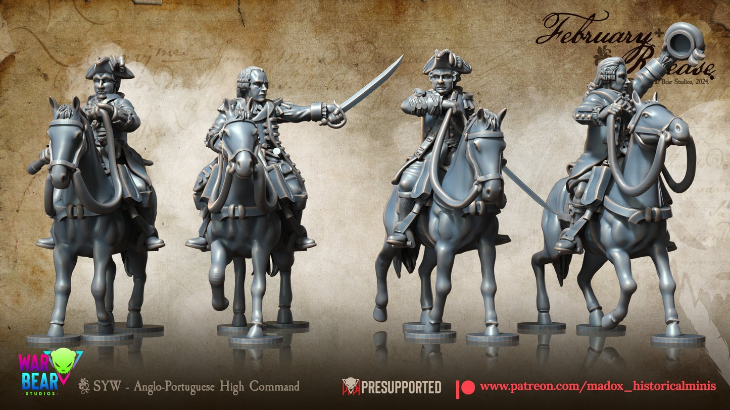SYW / 7YW Anglo-Portuguese High Command | Warbear Studios 28mm Historical Wargaming Miniatures Role Playing Miniatures