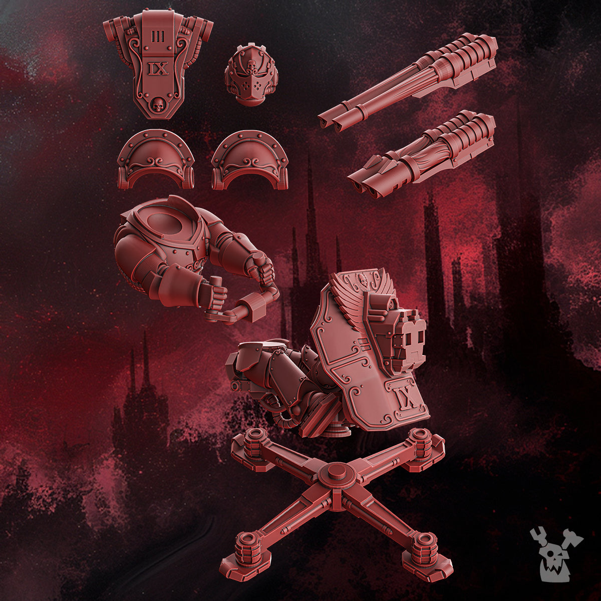 Crimson Wings Support Turret | DakkaDakka.store Grimdark Wargaming Miniatures Role Playing Miniatures