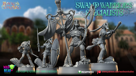 Royal Uprising Swamp Warriors Specialists | Warbear Studios 28mm SciFi Wargaming Miniatures Role Playing Miniatures