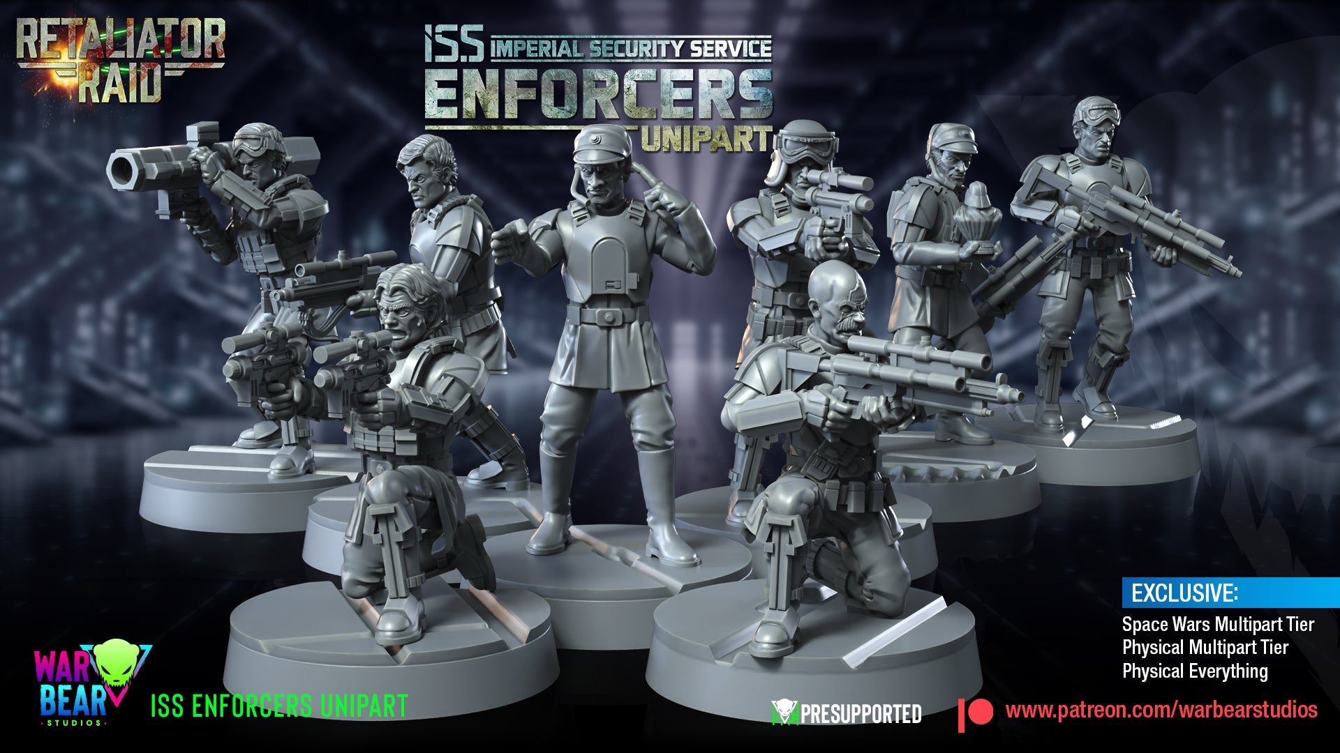 Regime ISS Enforcers Monopose | Warbear Studios 28mm SciFi Wargaming Miniatures Role Playing Miniatures