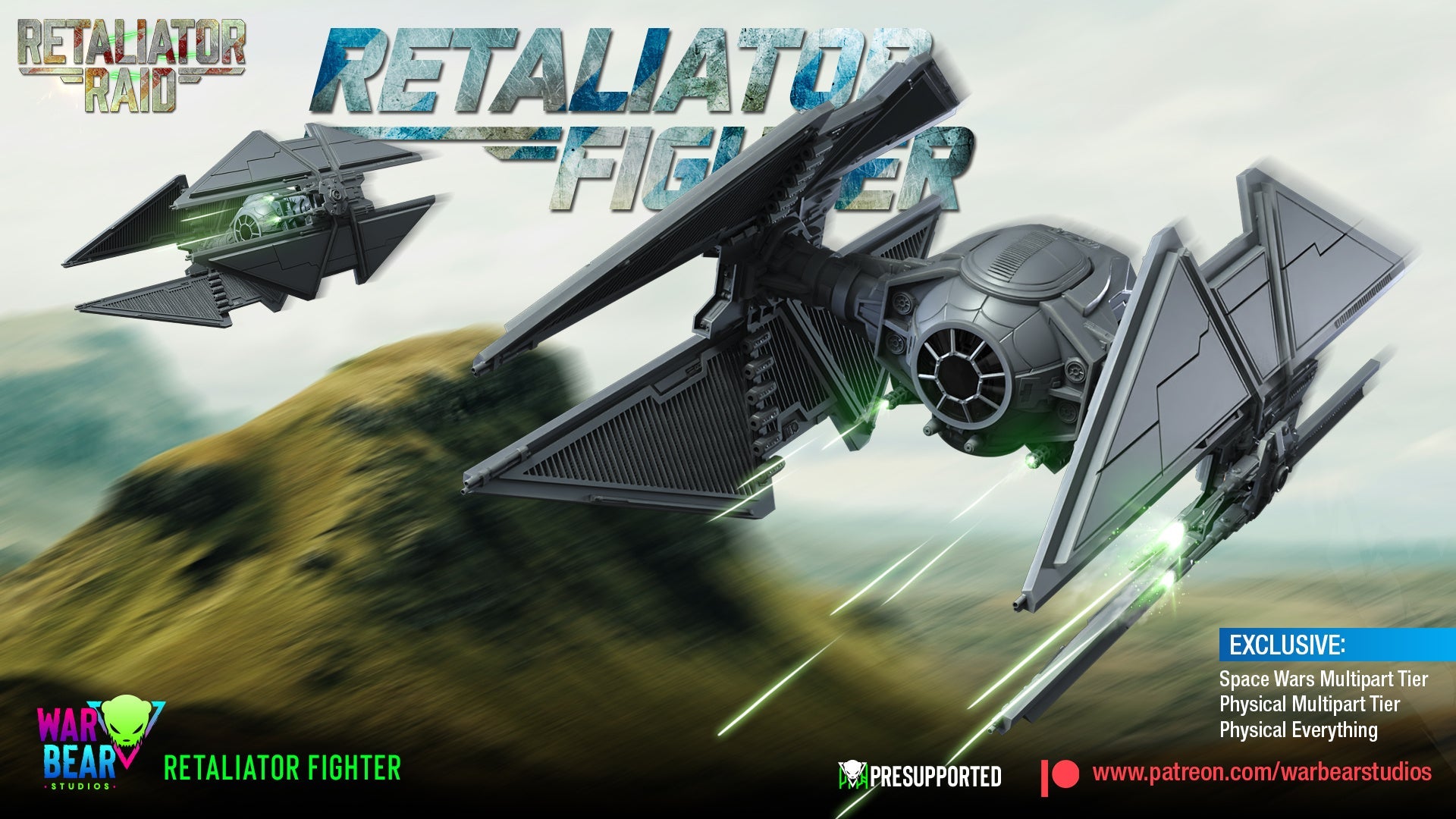 Regime Retaliator Fighter | Warbear Studios 28mm SciFi Wargaming Miniatures Role Playing Miniatures