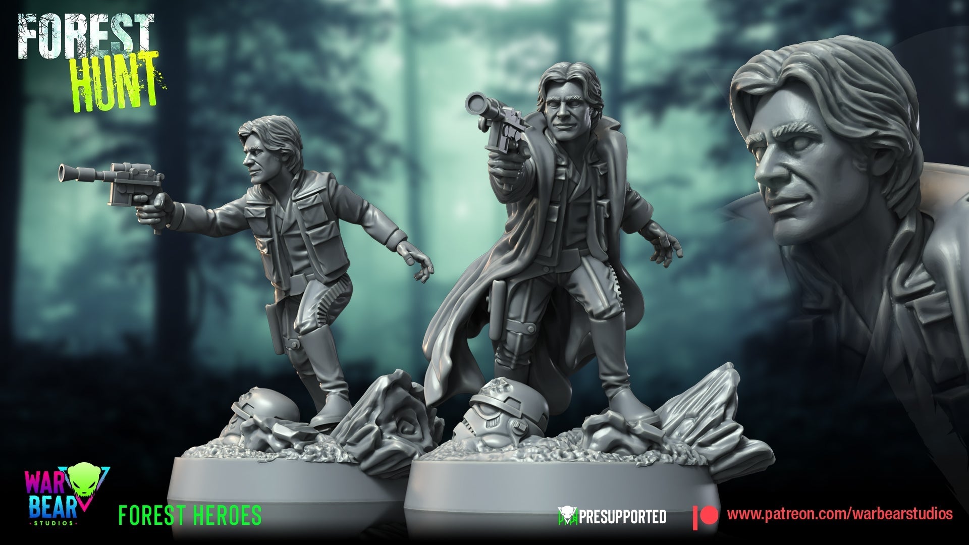 Forest Hunt Scruffy Smuggler | Warbear Studios 28mm SciFi Wargaming Miniatures Role Playing Miniatures