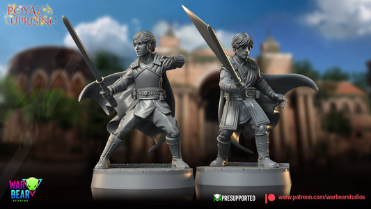 Royal Uprising Hero Siblings | Warbear Studios 28mm SciFi Wargaming Miniatures Role Playing Miniatures