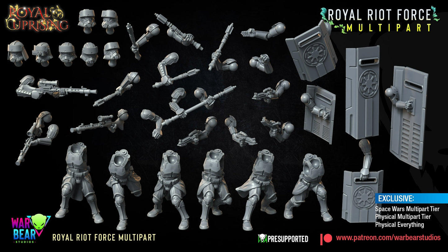 Royal Uprising Royal Riot Force Build Kit | Warbear Studios 28mm SciFi Wargaming Miniatures Role Playing Miniatures