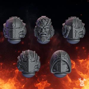 Pactum Aeturnum Warden Heads | DakkaDakka.store Grimdark Wargaming Miniatures Role Playing Miniatures