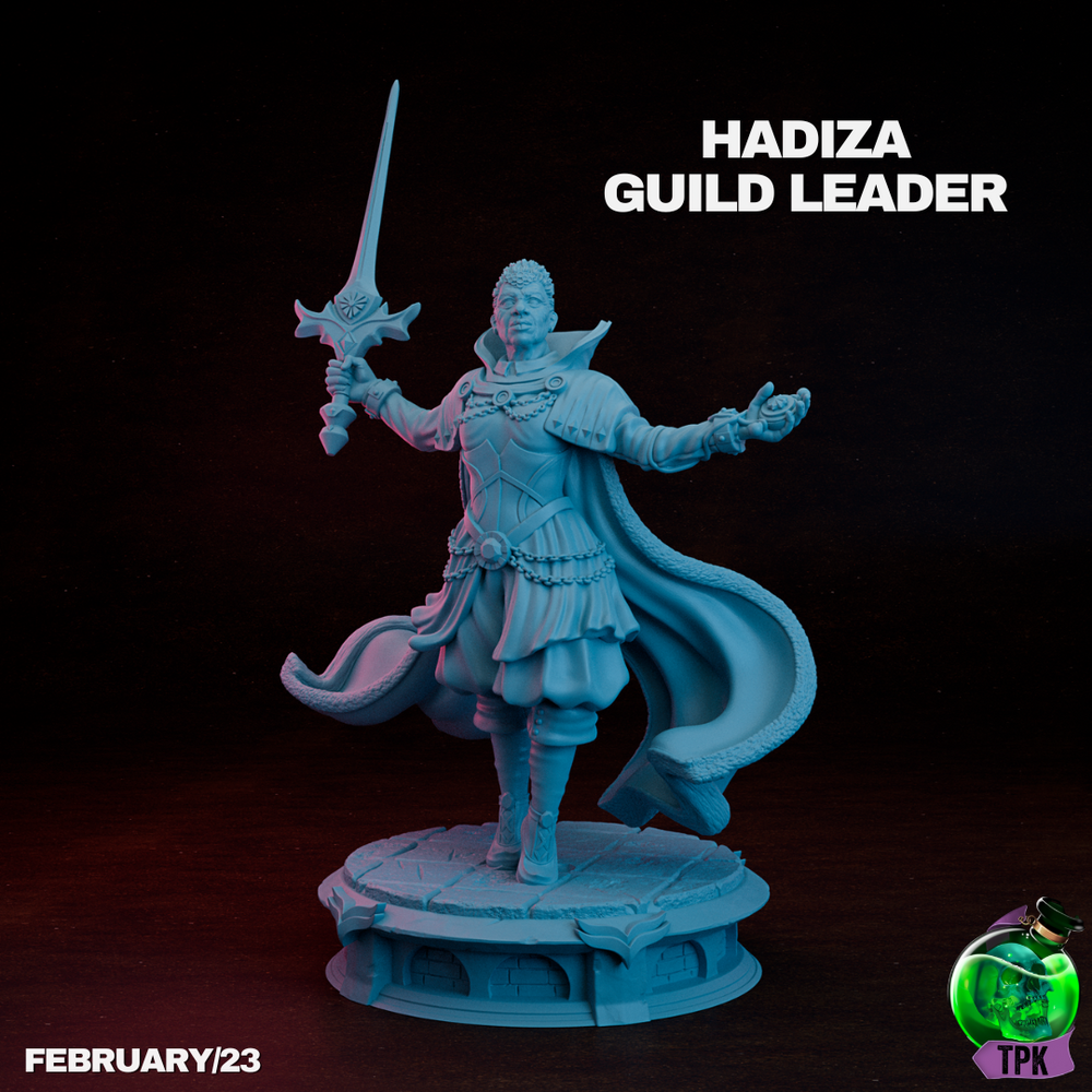 Guild Leader Hadiza | TPK Lab 32mm Fantasy Tabletop RPG Miniatures