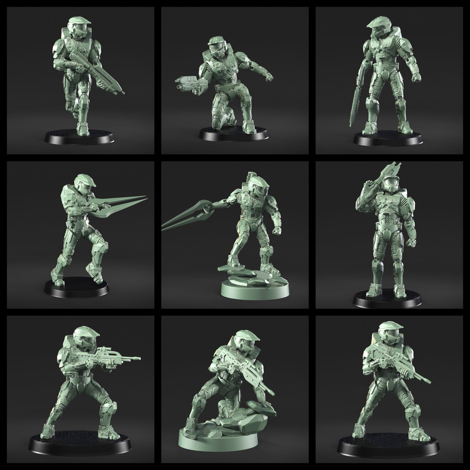Spartans |Galactic Armory 32mm SCI-FI Wargaming Miniatures Role Playing Miniatures