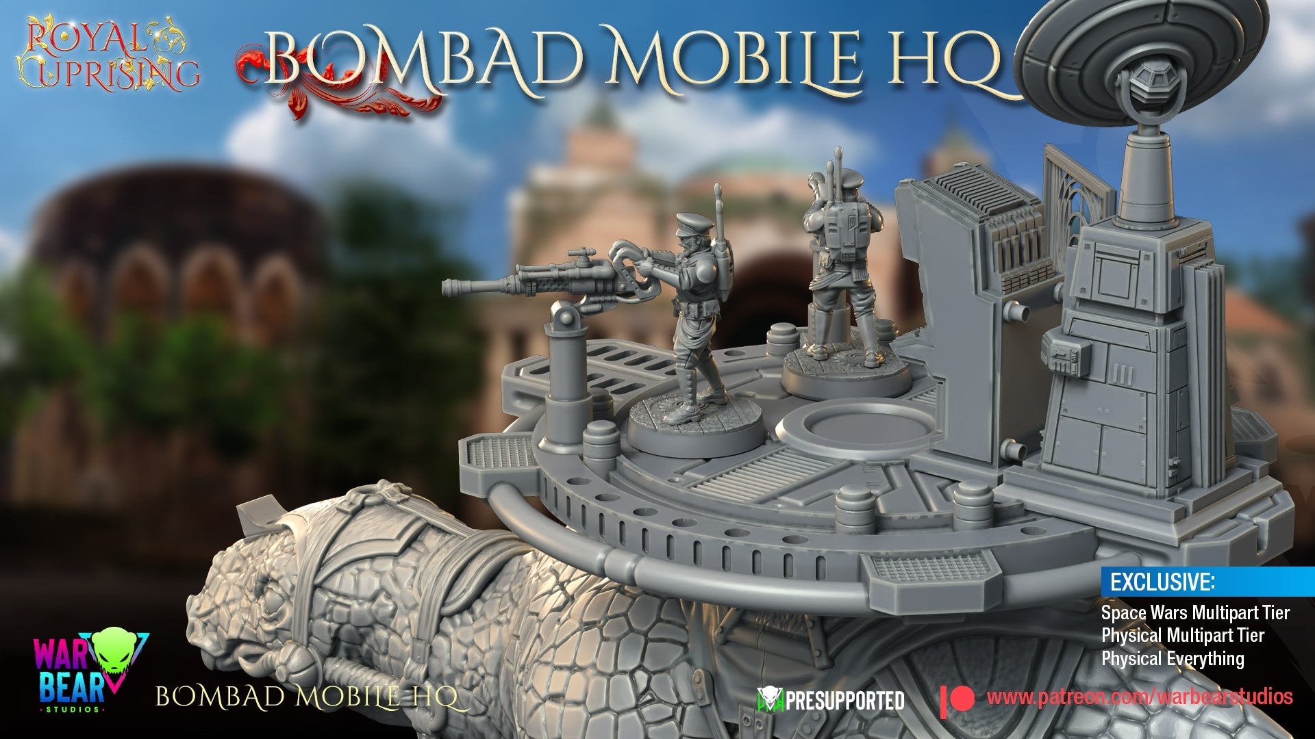 Royal Uprising Bombad Mobile HQ | Warbear Studios 28mm SciFi Wargaming Miniatures Role Playing Miniatures