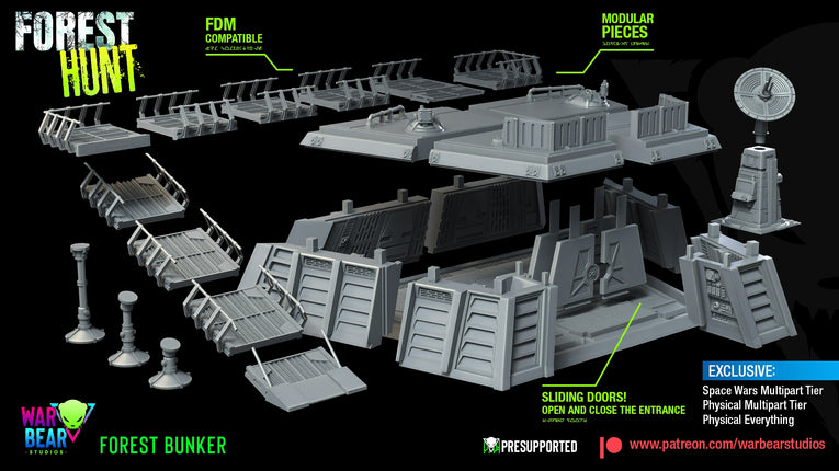 Forest Hunt Bunker | Warbear Studios 28mm SciFi Wargaming Miniatures