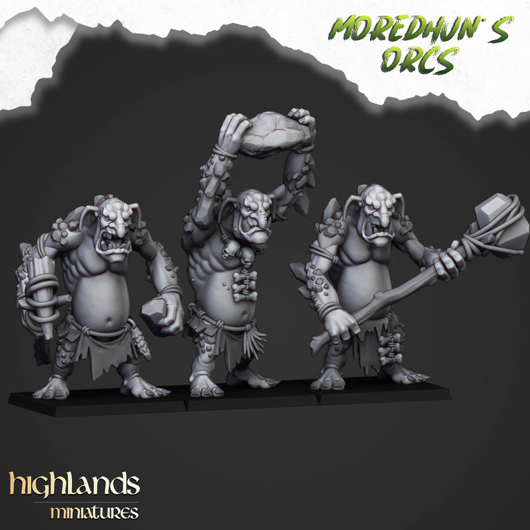 Moredhun's Feral Orcs Trolls | Highlands Miniatures 28/32mm Fantasy Wargaming Miniatures