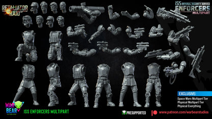 Regime ISS Enforcers Build Kit | Warbear Studios 28mm SciFi Wargaming Miniatures Role Playing Miniatures