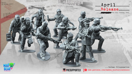 WW2 German Kriegsmarine | Warbear Studios 28mm Historical Wargaming Miniatures Role Playing Miniatures
