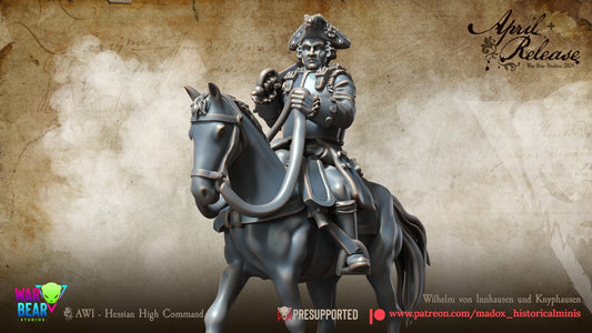 AWI Hessian Wilhelm von Innhausen und Knyphausen | Warbear Studios 28mm Historical Wargaming Miniatures Role Playing