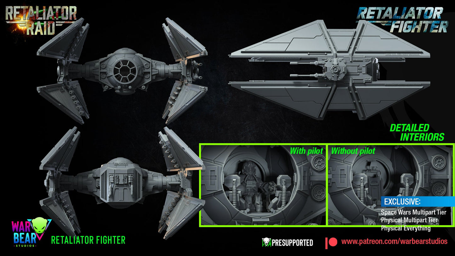 Regime Retaliator Fighter | Warbear Studios 28mm SciFi Wargaming Miniatures Role Playing Miniatures