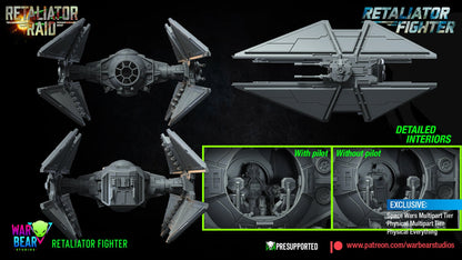 Regime Retaliator Fighter | Warbear Studios 28mm SciFi Wargaming Miniatures Role Playing Miniatures