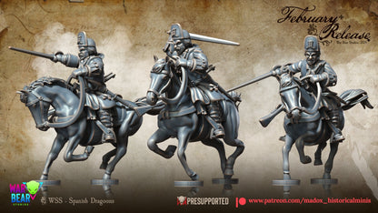 SYW / 7YW Spanish Dragoons Mounted | Warbear Studios 28mm Historical Wargaming Miniatures Role Playing Miniatures