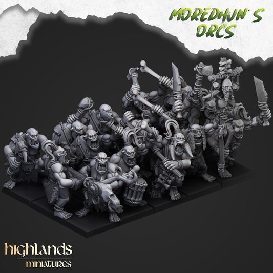 Moredhun’s Feral Orcs Hand Weapons | Highlands Miniatures 28/32mm Fantasy Wargaming Miniatures Role Playing Miniatures