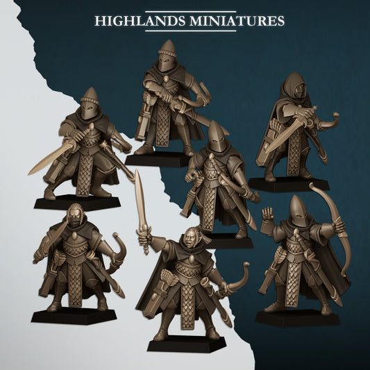 Aegean Elves Shadows | Highlands Miniatures 28/32mm Fantasy Wargaming Miniatures Role Playing Miniatures