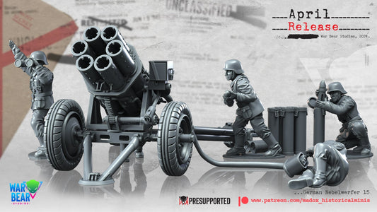 WW2 German Nebelwerfer | Warbear Studios 28mm Historical Wargaming Miniatures Role Playing Miniatures