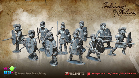 Ancient Roman Fidenas Infantry | Warbear Studios 28mm Historical Wargaming Miniatures Role Playing Miniatures