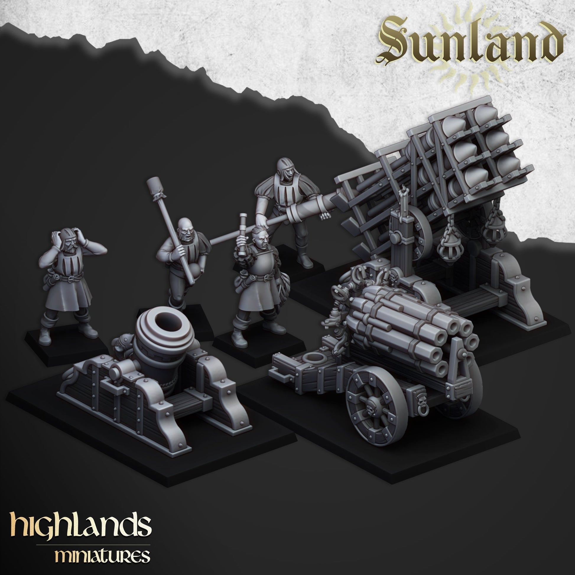 Sunland Artillery | Highlands Miniatures 28/32mm Fantasy Wargaming Miniatures Role Playing Miniatures