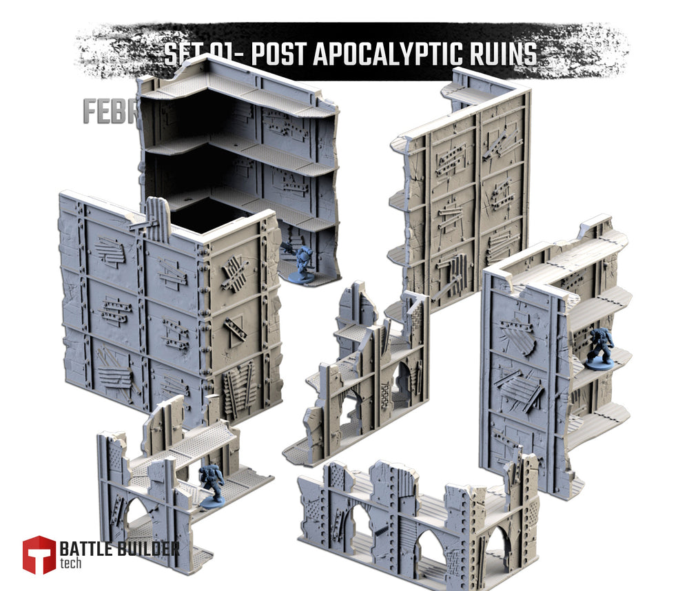 WTC Compatible Ruins Terrain Set 1 | Txarli Factory Wargaming Terrain