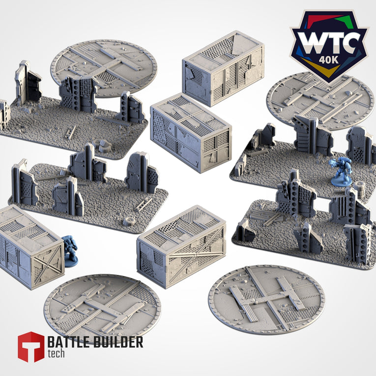 WTC Compatible Ruins Terrain Set 1 | Txarli Factory Wargaming Terrain