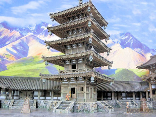 Feudal Japan Temple 5 Level Pagoda | 3DAlienWorlds Fantasy and Historical Wargaming Terrain Role Playing Miniatures