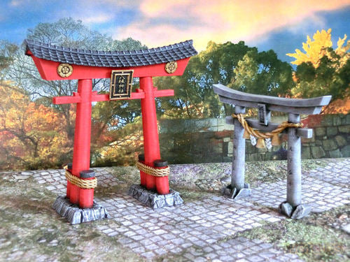 Feudal Japan Torii Gates | 3DAlienWorlds Fantasy and Historical Wargaming Terrain Role Playing Miniatures