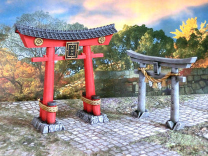 Feudal Japan Torii Gates | 3DAlienWorlds Fantasy and Historical Wargaming Terrain Role Playing Miniatures