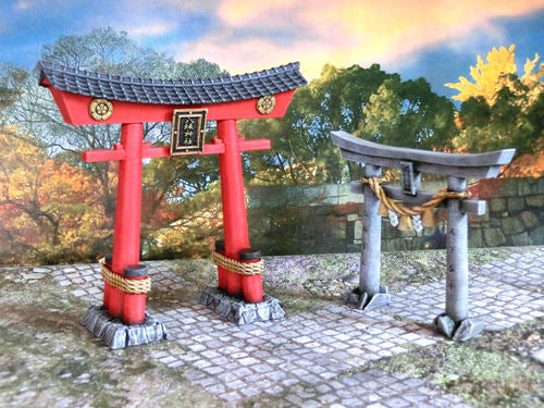 Feudal Japan Torii Gates | 3DAlienWorlds Fantasy and Historical Wargaming Terrain Role Playing Miniatures