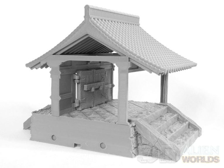 Feudal Japan Temple Walls | 3DAlienWorlds Fantasy and Historical Wargaming Terrain