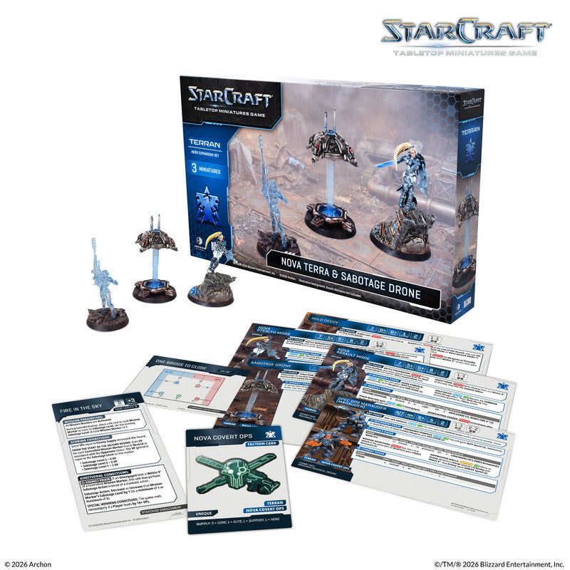 Starcraft Miniatures Games: Terran - Nova Terra - Hero Expansion Set