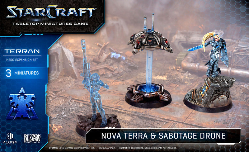 Starcraft Miniatures Games: Terran - Nova Terra - Hero Expansion Set