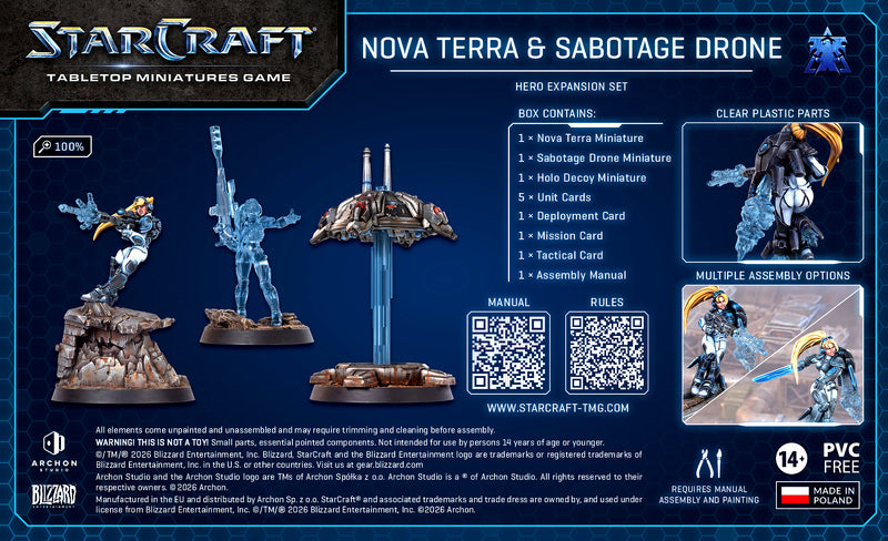 Starcraft Miniatures Games: Terran - Nova Terra - Hero Expansion Set
