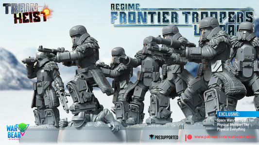 Train Heist Regime Frontier Troopers Monopose | Warbear Studios 28mm SciFi Wargaming Miniatures Role Playing Miniatures