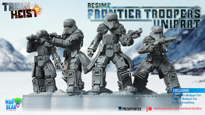 Train Heist Regime Frontier Troopers Monopose | Warbear Studios 28mm SciFi Wargaming Miniatures Role Playing Miniatures