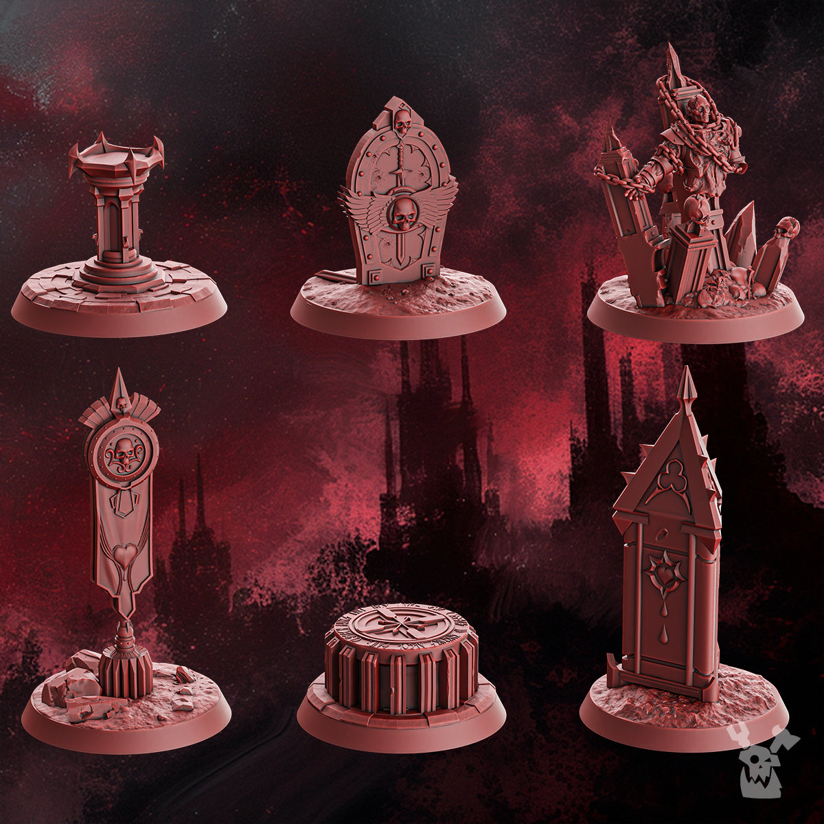 Crimson Wings Objective Markers | DakkaDakka.store Grimdark Wargaming Miniatures Role Playing Miniatures