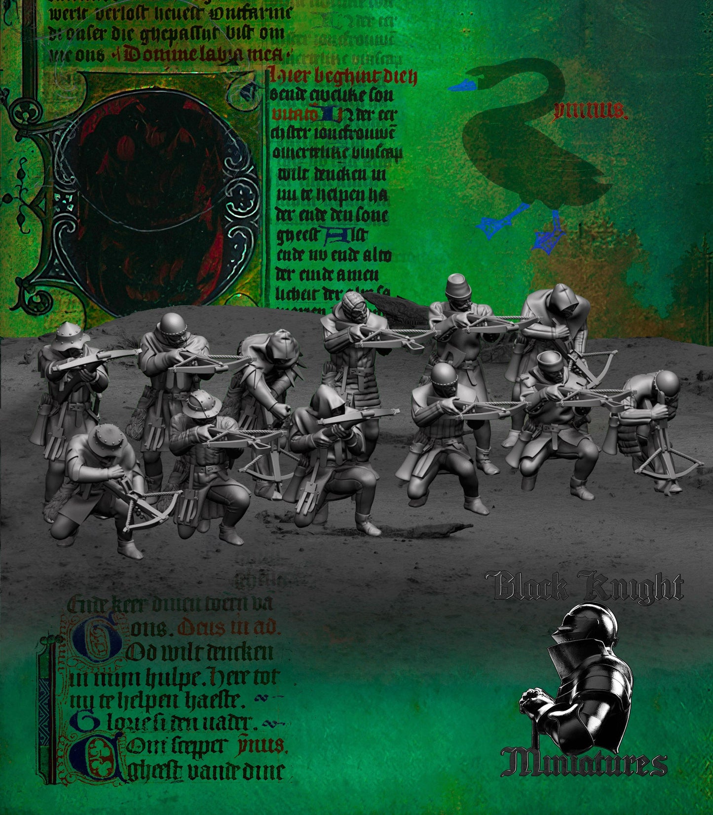 15th Century Hussite Crossbowmen | Black Knight Miniatures 28mm Historical Wargaming Miniatures Role Playing Miniatures