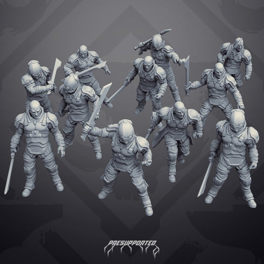Oasis Imperium: House Harbinger Praetorians | Skullforge Studios 32mm Wargaming Miniatures Role Playing Miniatures