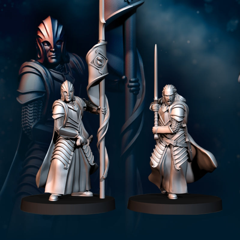 Bloody Elf Captains | Davale Games 25mm Fantasy Wargaming Miniatures