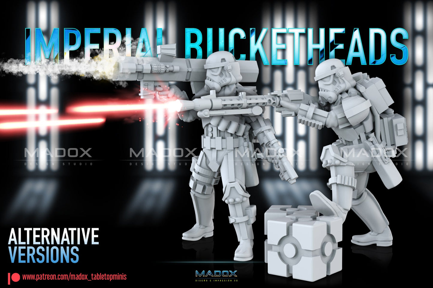 Imperial Bucketheads Monopose | Warbear Studios 28mm SciFi Wargaming Miniatures Role Playing Miniatures