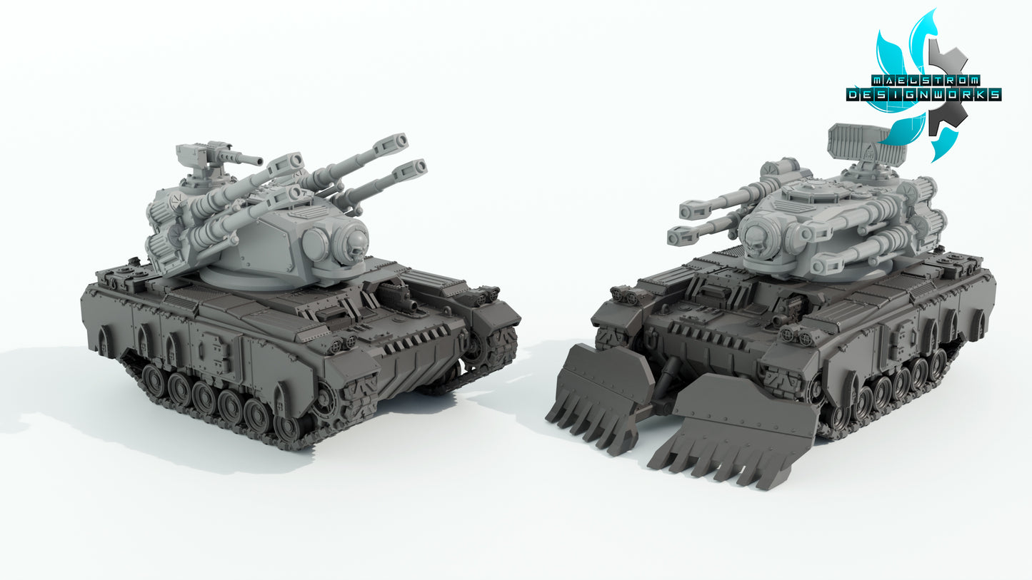 WENDIGO-PATTERN MOBILE ANTI-AIRCRAFT TURRET PACK | Maelstrom Designworks Grimdark Wargaming Miniatures