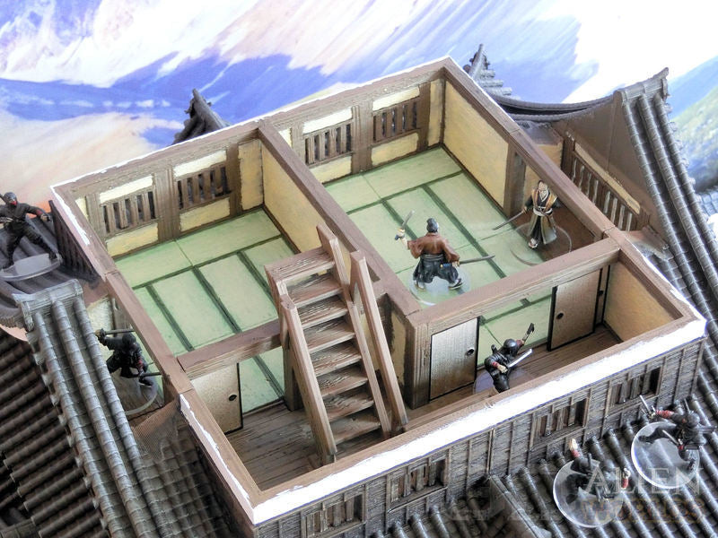 Feudal Japan 5 Level Castle | 3DAlienWorlds Fantasy and Historical Wargaming Terrain Role Playing Miniatures