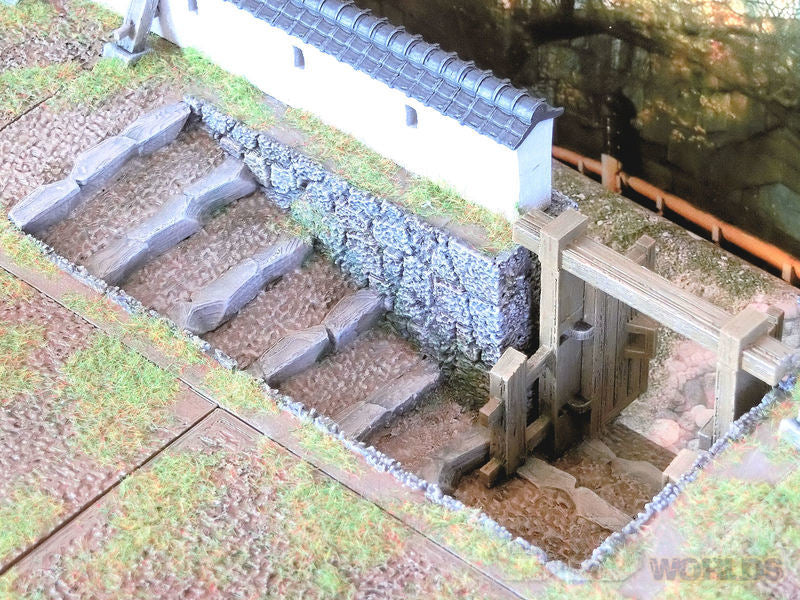 Feudal Japan Castle Walls Set | 3DAlienWorlds Fantasy and Historical Wargaming Terrain Role Playing Miniatures